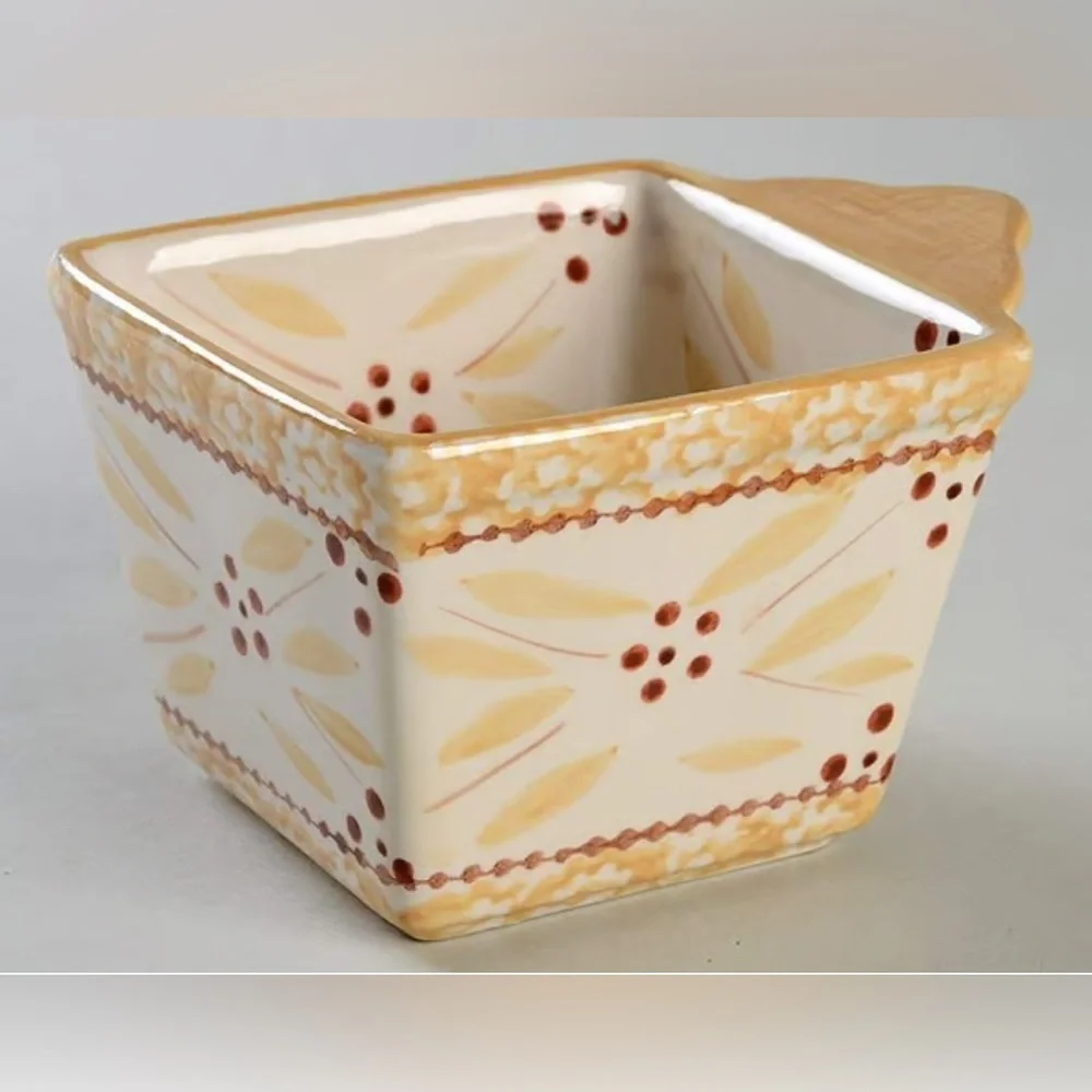Temp-Tations by Tara Old World Yellow Ramekins Bakeware 10 oz, Set of 4